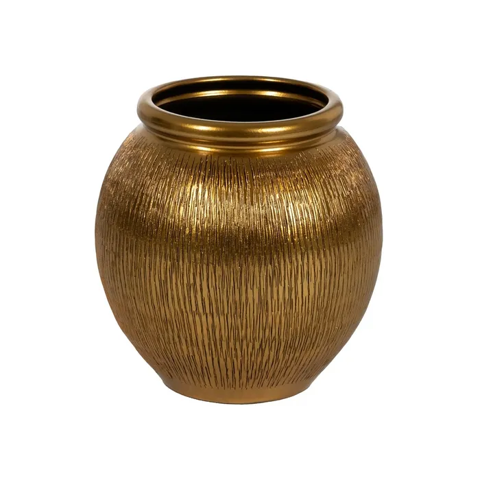 FLOWER-POT STAND GOLD CERAMIC DECORATION 34 X 34 X 50 CM