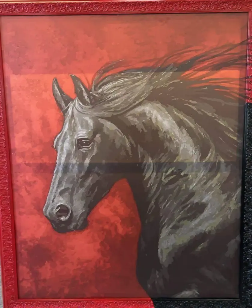 Canvas print Black Stallion 155 x 114 cm