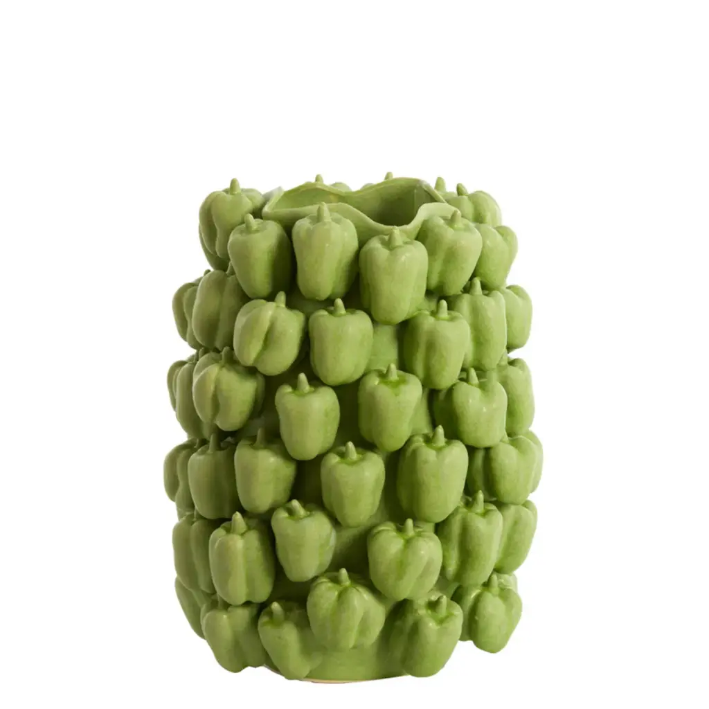 Vase deco 35x33x47 cm BELLPEPPER ceramics matt green