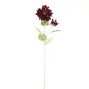 Garden flower burgundy sunflower stem with leaves 40x30x86cm