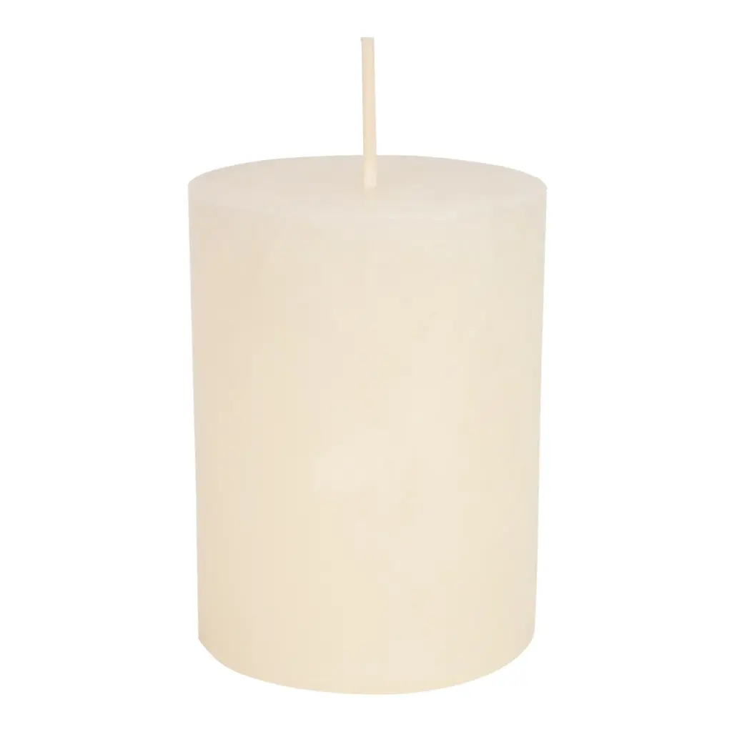 [723686] Rustic Candle wollweiss pillar 80x60