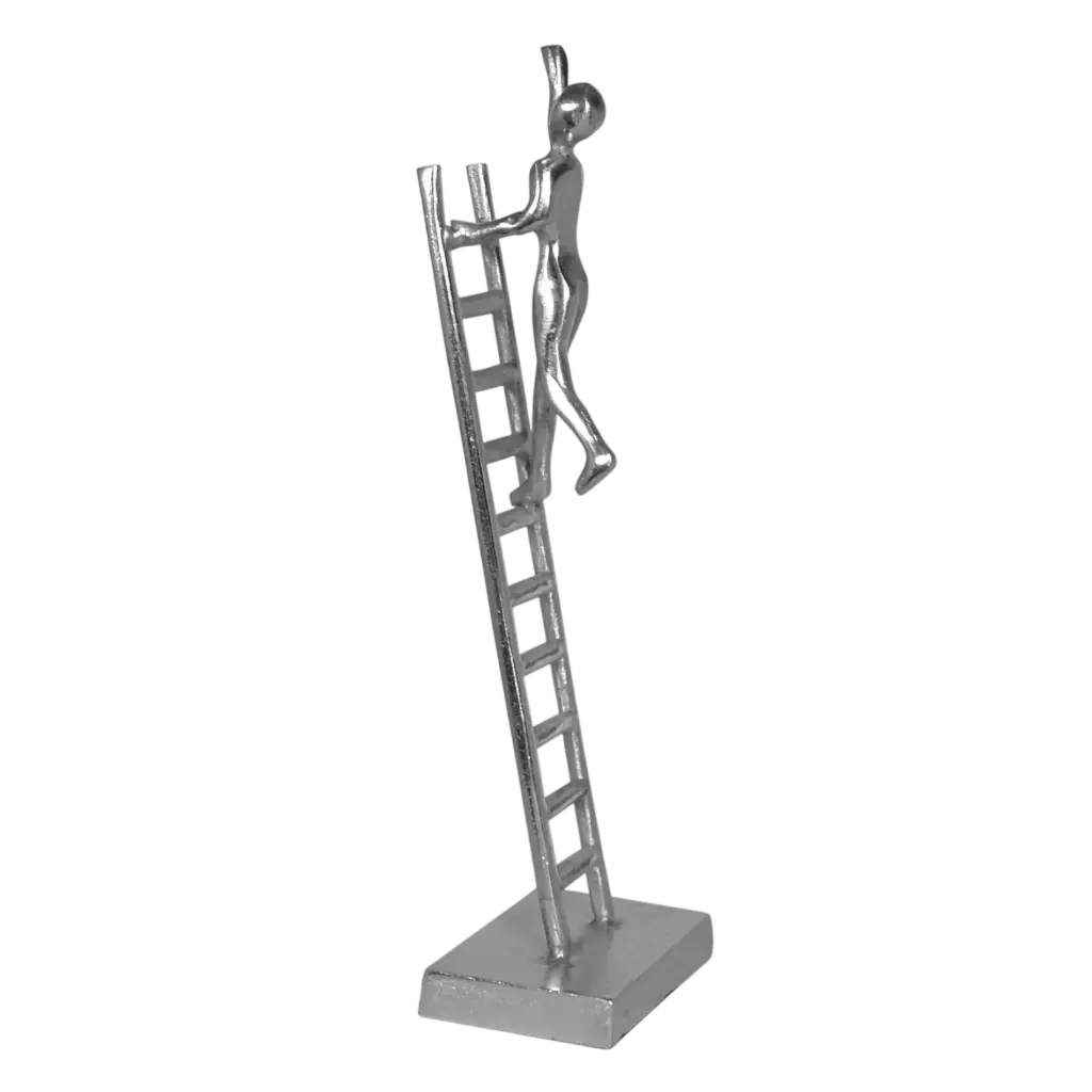 Decorative ornament person ALU RAW/NI 15x10x48 
