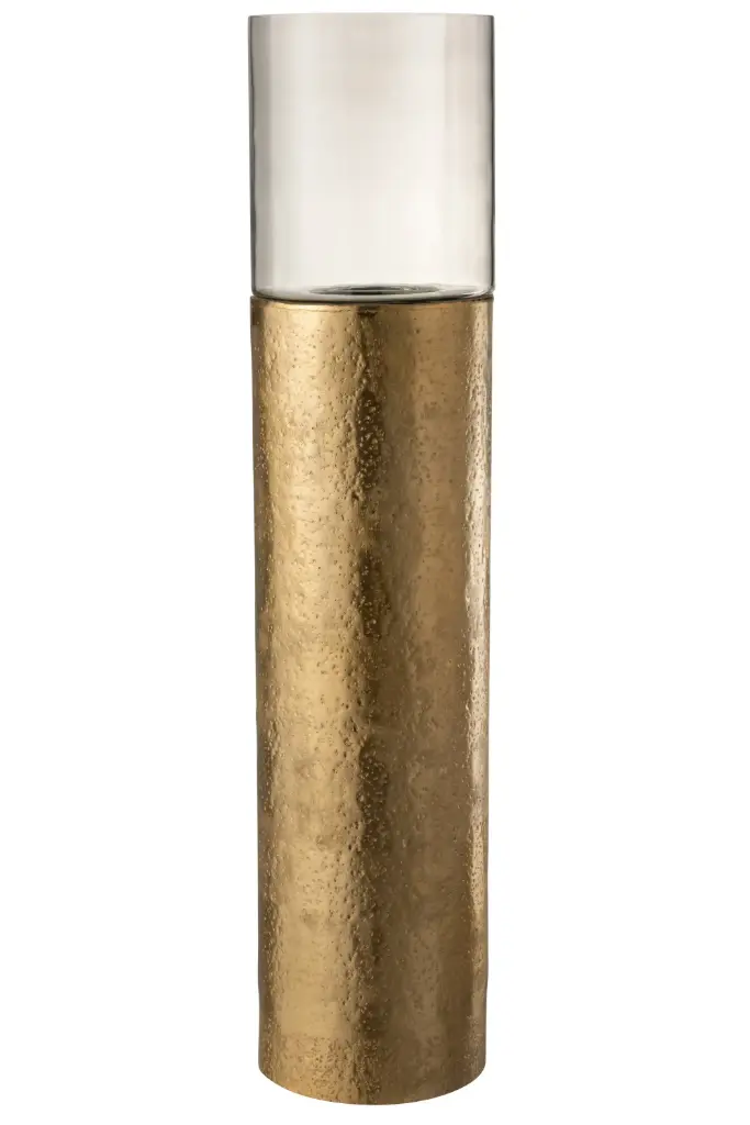 [7647] TEALIGHT HOLDER MILA ALUMINIUM (26x26x111cm)