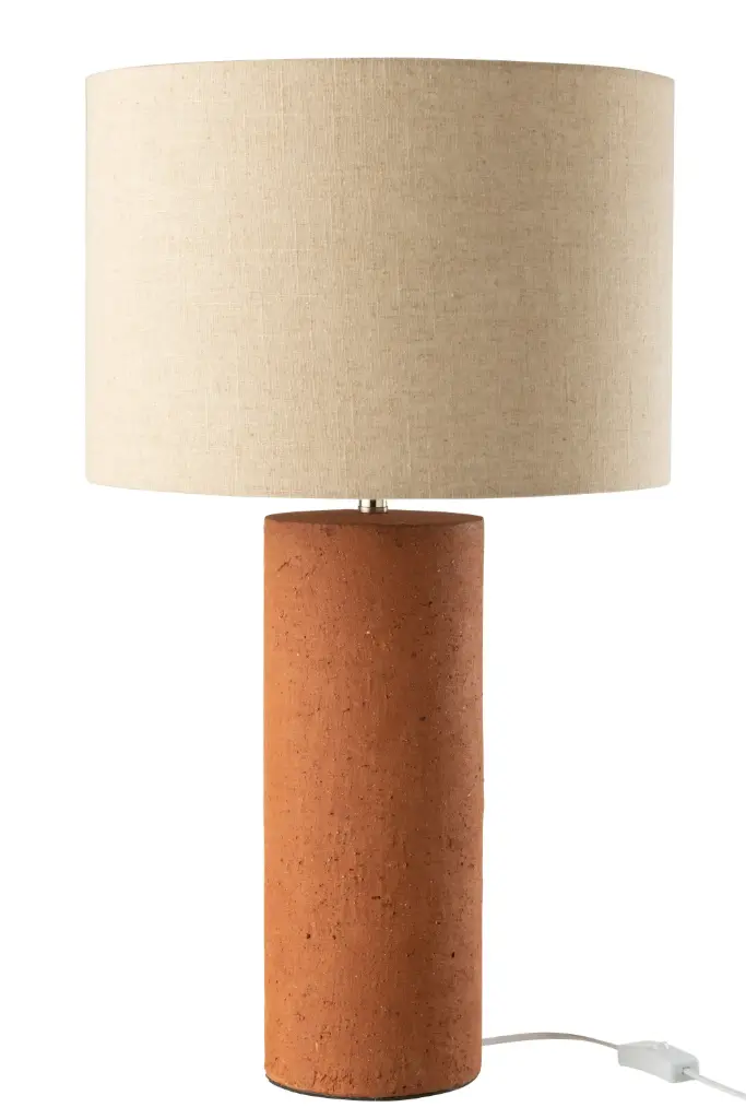 TABLE LAMP ISLA TERRACOT RUST (38x38x65cm)