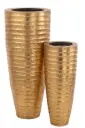 S/2 METAL VASES METAL GOLD (50,5x50,5x122cm)