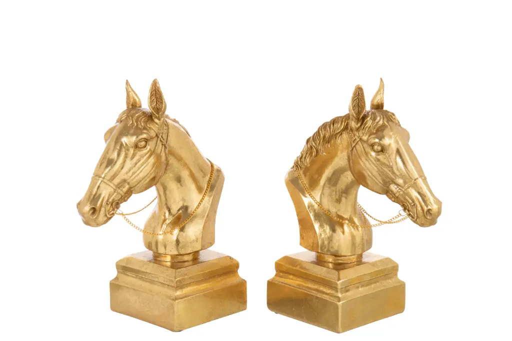 S/2 BOOKND HORSE HEAD RES GD (43x12x29cm)