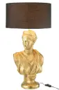 LAMP LADY BUST RESIN GOLD (38,5x38,5x72cm)