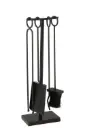 FIREPLACE TOOLS METAL NOIR (20x13x61cm)