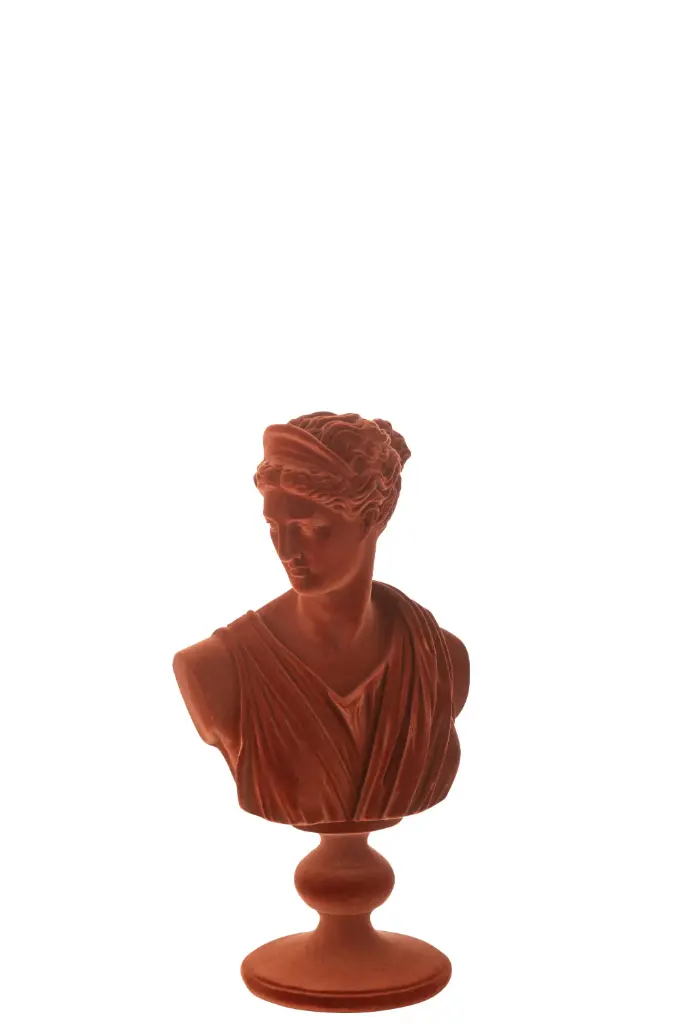 [45730] BUST GREEK LADY RES VELV BUR S (17,5x12x33cm)