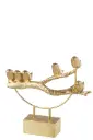 BIRD ON BRANCH BASE RES/MET GD (35,5x11x33cm)