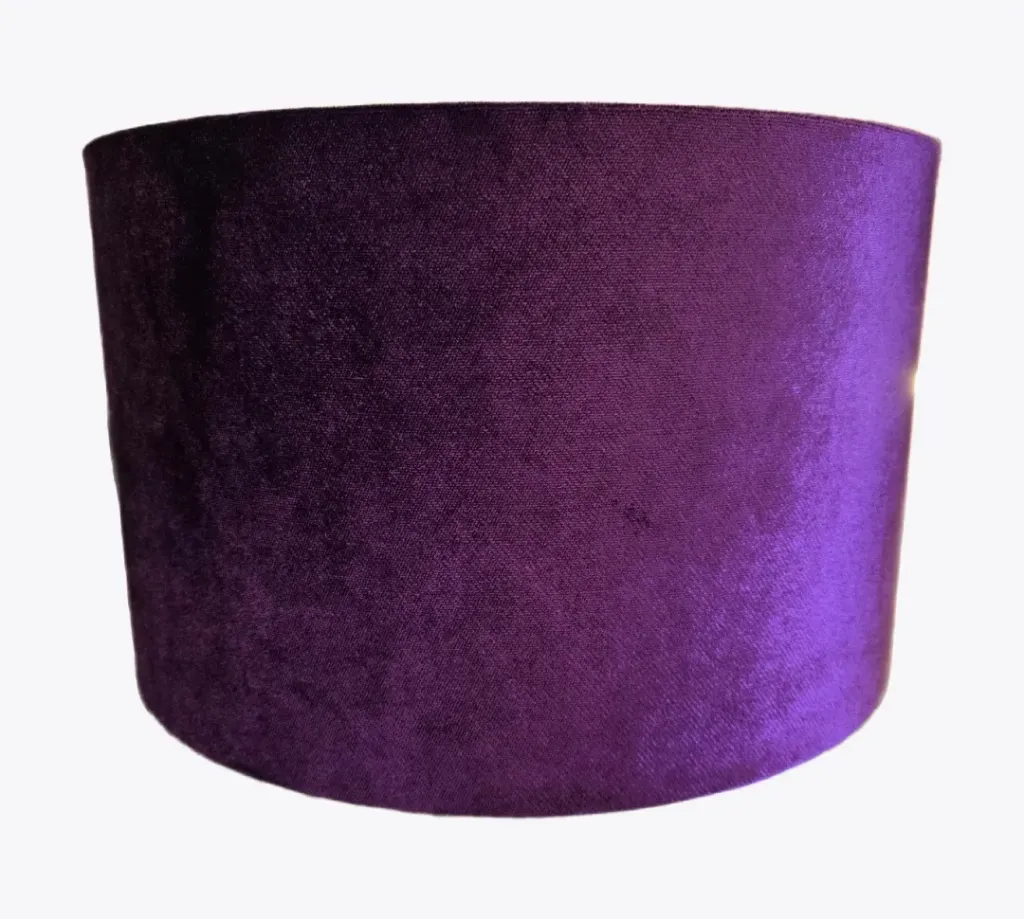 Royal Purple Velvet lampshade 40x40x25 cm