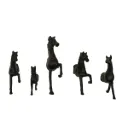 S/5 horse herd black, aluminium (XS) 16,5x6x21 cm - (S) 18x8x29 cm - (M) 18x8x29 cm - (L) 23x9x29 cm - (XL) 22x12x40 cm