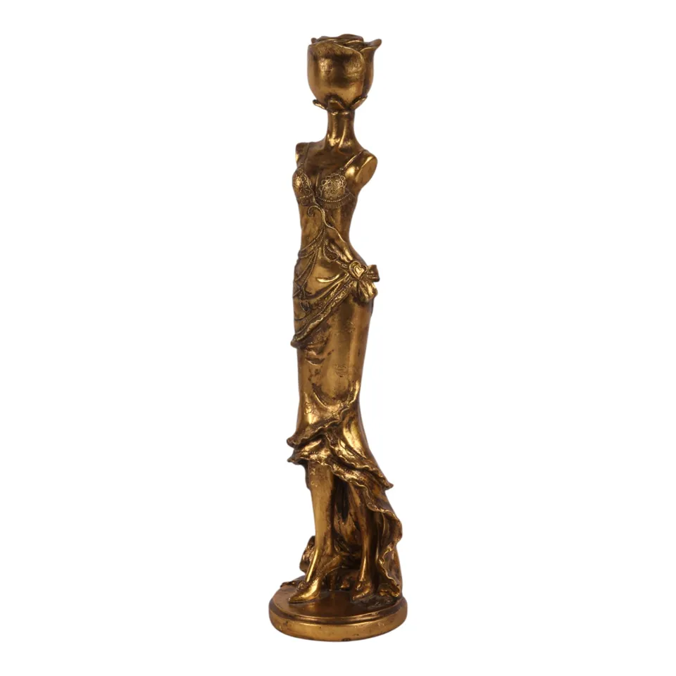 [12975400] Candle Holder Women 39.5 cm - Gold - Res