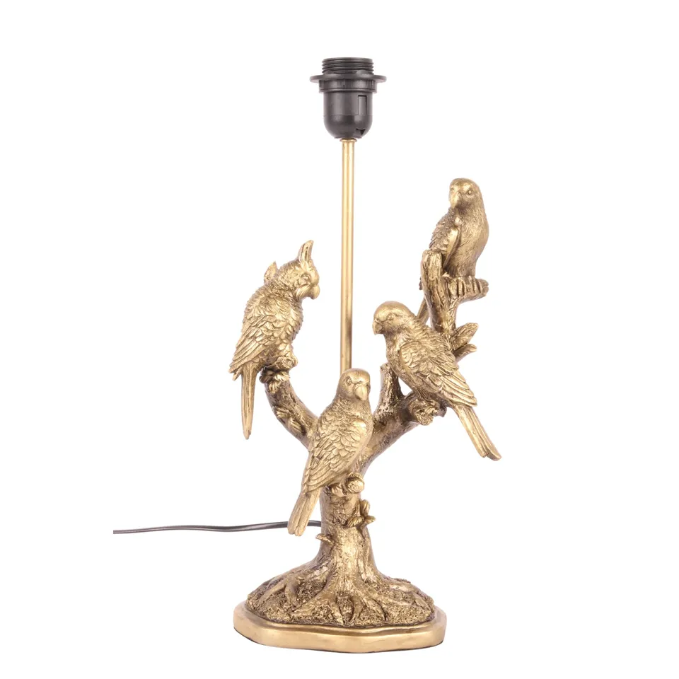 [13458355] Table Lamp Base Birds 44 cm - Gold - Resin