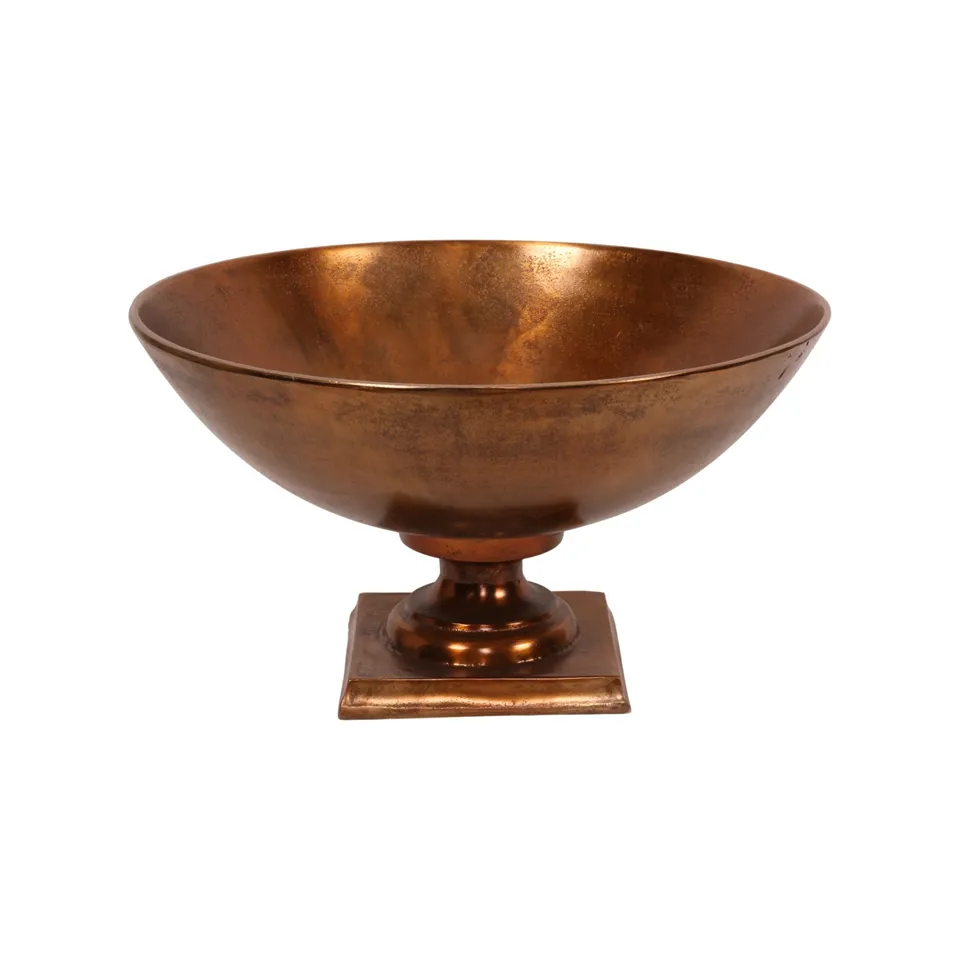[14102416] Bowl Round 52 cm - Antique Bronze - Aluminium Colour: | Dim(cm, HxWxD): 29x52x52