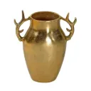 Vase antler, gold aluminium, 31x14x42cm