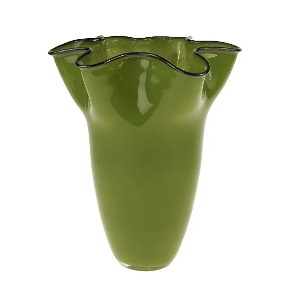 [54275] Vase Finya, green glass, 25x25x31 cm