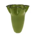 Vase Finya, green glass, 25x25x31 cm