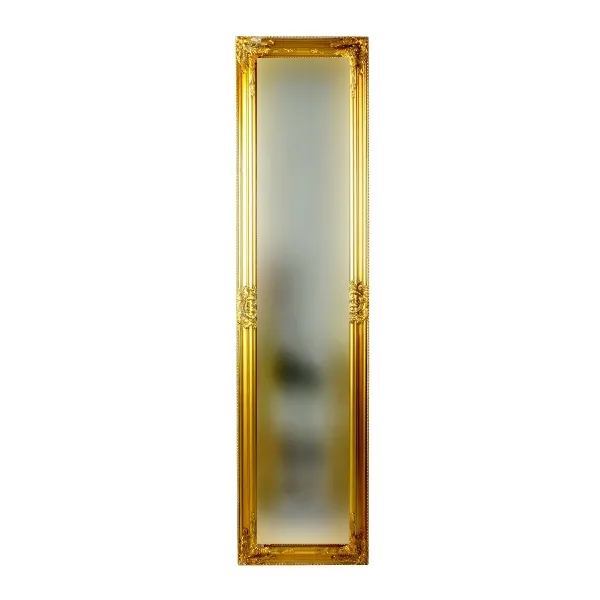 Mirror, gold glass/wood, 40x160 cm Frame: Pualownia wood