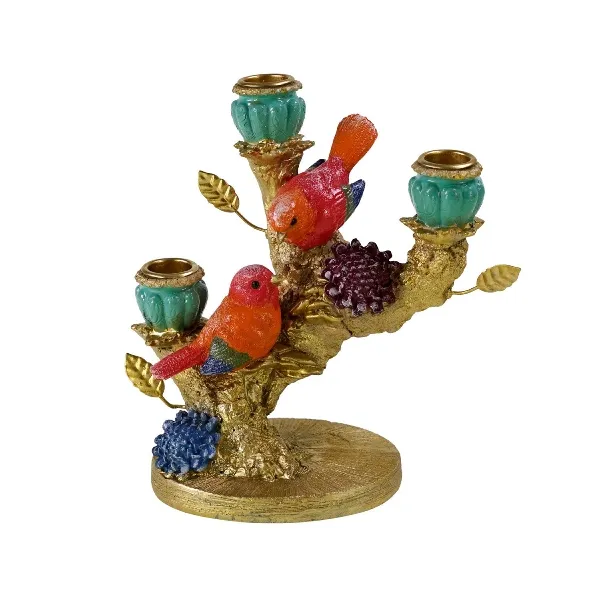 Candle holder Birdy polyresin, 22x12x20cm