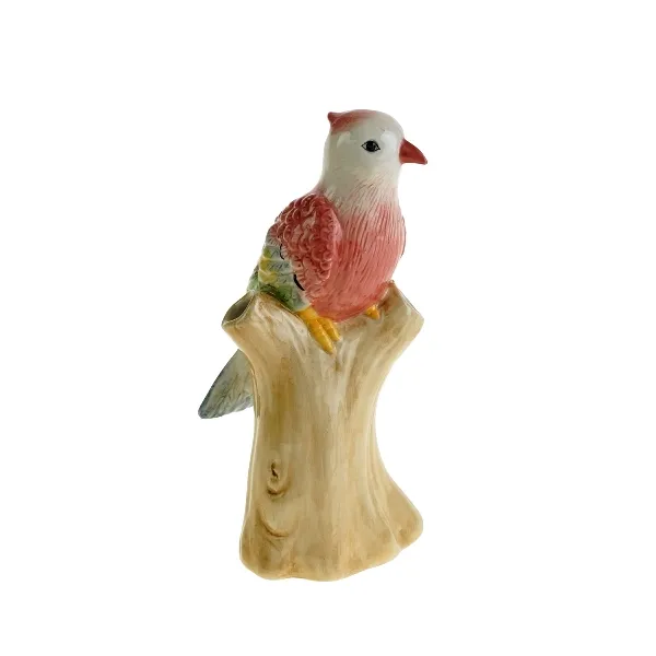[52927] Vase w. bird, multi-colored dolomite, 8.5x9x20 cm hand-painted set 2