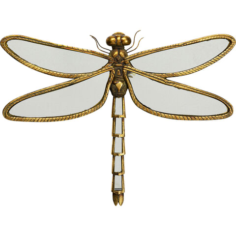 [51453] WALL OBJECT DRAGONFLY MIRROR 46X36CM