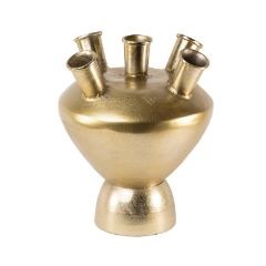 [001-21-4470-S-BRONZE] Vase 5/mouth ALU RAW/BRONZE 27x27x33
