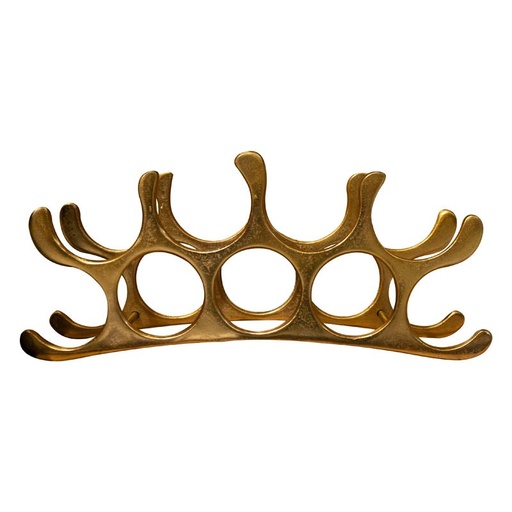 [001-22-4774-BRONZE] Wine rack ALU RAW/NEW BRONZE 55x13x24