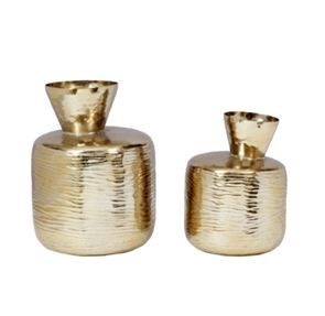 [001-21-4499-S-BRONZE] Vase ALU RAW/BRONZE 24x24x34