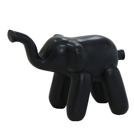 [001-22-5077-MATTBLACK] Decorative elephant ALU RAW/MATTBLACK 26x14x19