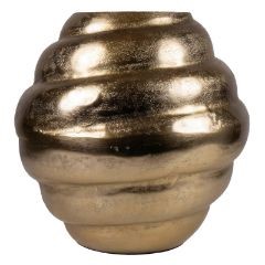 [001-21-4559-L-BRONZE] Vase ALU RAW/BRONZE 30x30x30