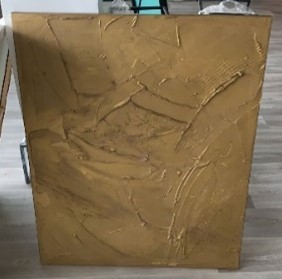 [034-22-031-M] Wall decoration textured gold 100x100