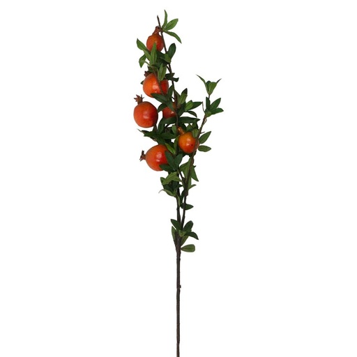 [399-22-011] Decorative berries pome granate single stem 92cm