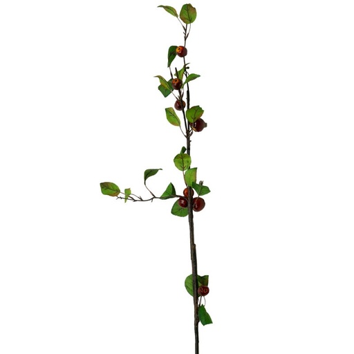 [399-22-009] Decorative berries red single stem 92cm
