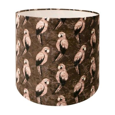 [IC8014-006-20-KK40] Shade cylinder palm bird brown on white 40x40x40