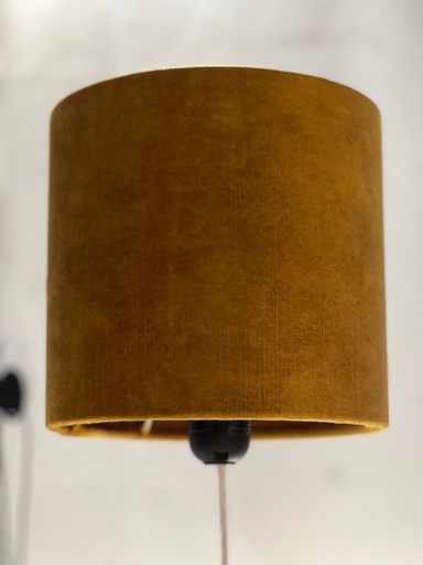 [006-22-TOK19-KK20] Shade cylinder gold velvet on clear transparant 20x20x20