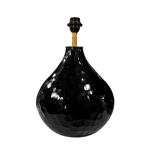 [411-21-015] Table lamp black cutted glass 30x30x45