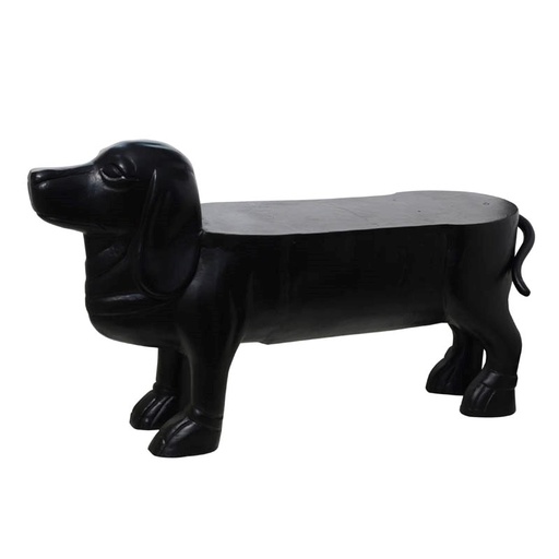 [001-22-4839-BLACK] Side table dog ALU RAW/MATT BLACK 120x36x65