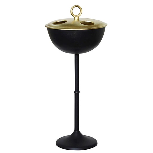 [001-22-5000-BLACKGOLD] Wine cooler stand ALU RAW/M.BLACK 40x40x92