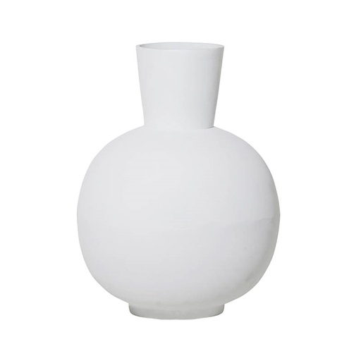 [001-22-5060-S-MATTWHITE] Vase round ALU/MATT WHITE 30x30x40