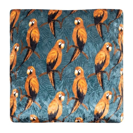 [006-20-022] Cushion palm bird petrol 100% down filling 40x40