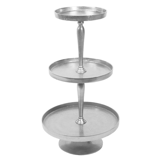 [001-21-4381] Etagere 3 tier ALU RAW/NI 51x51x89