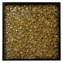 [253-21-072] Wall decoration golden flowers 120x120x6