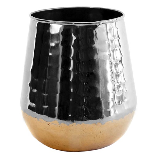[001-18-2684-L-BRASS] Vase BR steel polish 20x20x22