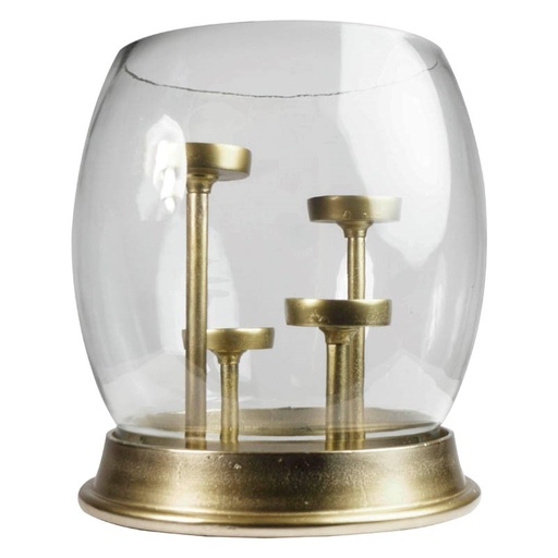 [001-21-4641-L-BRONZE] Hurricane ALU RAW/BRONZE w/glass 38x38x42