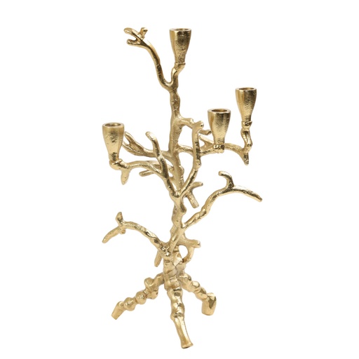 [6040085] Candle holder 4L 22x16x43 cm PARINA gold