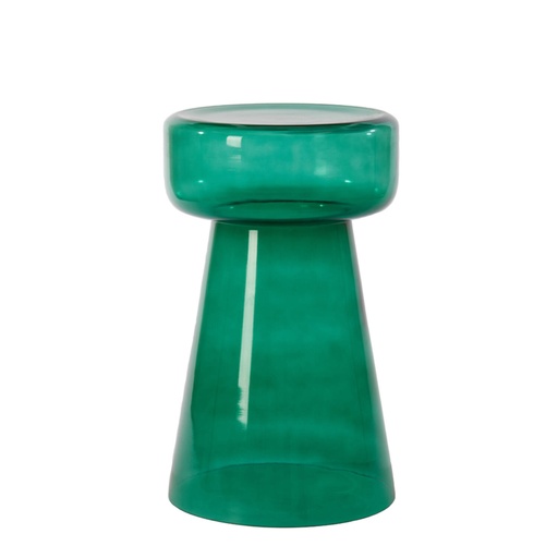 [6779181] Side table Ø30x50 cm DAKWA glass green