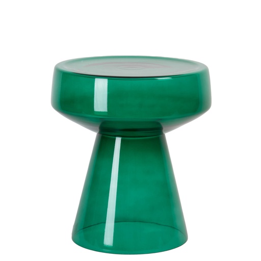 [6779081] Side table Ø37x44 cm DAKWA glass green