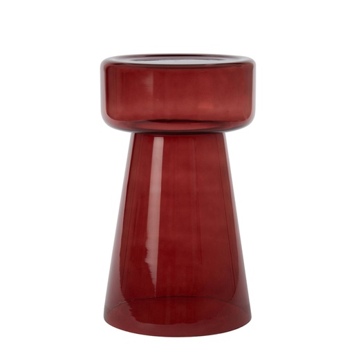 [6779117] Side table Ø30x50 cm DAKWA glass burgundy