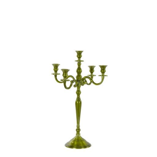 [6054269] Candle holder 5L Ø44x61 cm ELLIOT metallic olive green